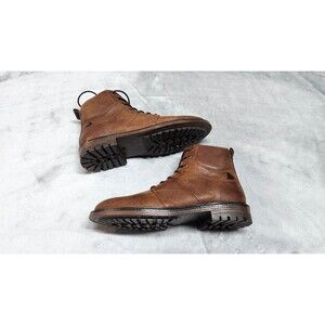 Bull Boxer Men's Size 10 Cognac Kullen Boot Shoes Leather Made‎ New without Box